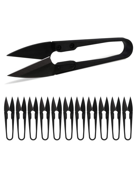 Tijeras de Coser Anley 12 Piezas 10 cm Acero Inoxidable Negro
