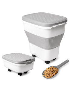 Contenedor de Almacenamiento de Comida MALLMALL6 30L Plegable con Ruedas