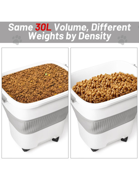 Contenedor de Almacenamiento de Comida MALLMALL6 30L Plegable con Ruedas