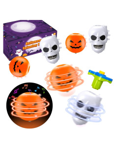 Trompos Iluminados de Halloween Kannove - Paquete de 4 Juguetes