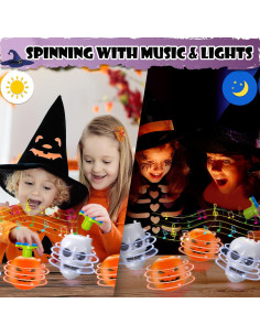Trompos Iluminados de Halloween Kannove - Paquete de 4 Juguetes 2