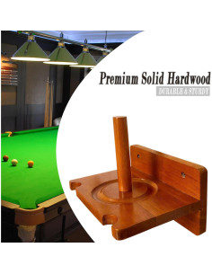 Soporte de Billar GACCO BILLIARDS en Roble con Estante y Tiza 2