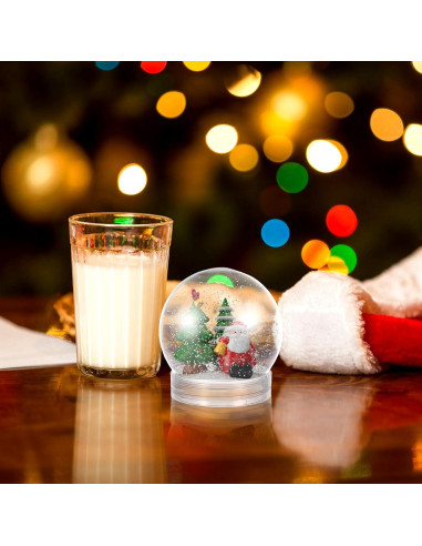 20pcs Bola de Nieve DIY Ciieeo 6cm Plástico Rellenable Transparente