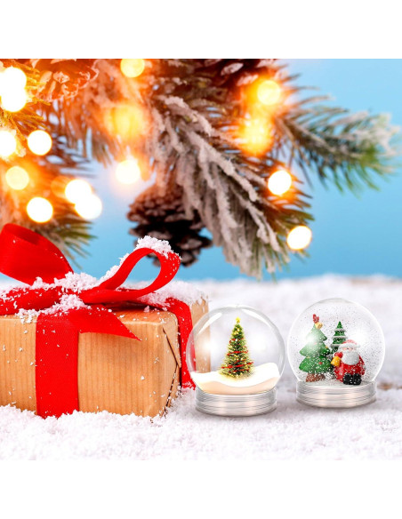 20pcs Bola de Nieve DIY Ciieeo 6cm Plástico Rellenable Transparente