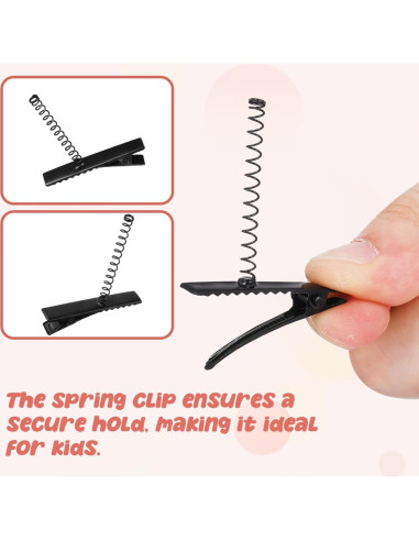 100 Clips de Pelo de Metal en Forma de Pato para Estilismo