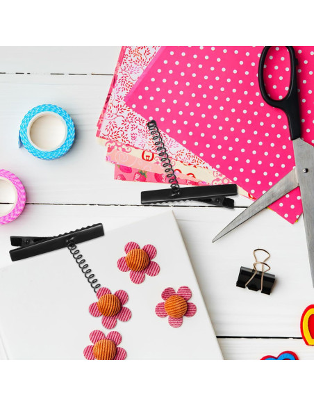 100 Clips de Pelo de Metal en Forma de Pato para Estilismo