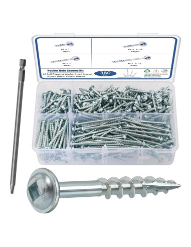 Kit de Tornillos para Agujeros de Pocket SATANTECH 380Pcs