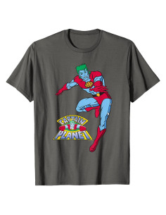 Camiseta Capitán Planeta Hombre 100% Algodón Licenciada