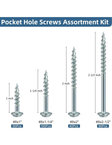 Kit de Tornillos para Agujeros de Pocket SATANTECH 380Pcs