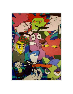 Calcomanía Magnética SMJ Designs Coraje El Perro 12.7 cm - Vinilo Impermeable