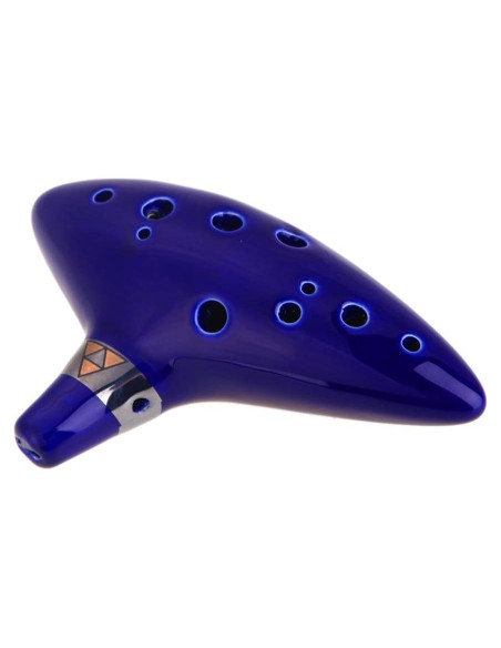 Ocarina de Cerámica AFUNTA Alto C 12 Agujeros Azul 19.3x18.3cm