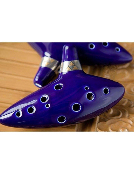 Ocarina de Cerámica AFUNTA Alto C 12 Agujeros Azul 19.3x18.3cm