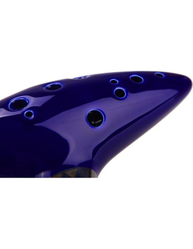 Ocarina de Cerámica AFUNTA Alto C 12 Agujeros Azul 19.3x18.3cm
