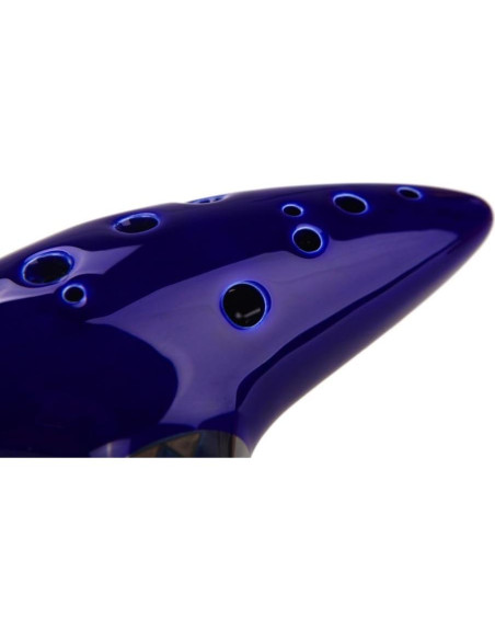 Ocarina de Cerámica AFUNTA Alto C 12 Agujeros Azul 19.3x18.3cm