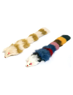 Juguete de Peluche Weasel Iconic Pet - Juego de 2 para Perros y Gatos