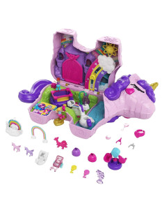 Polly Pocket Fiesta de Unicornio GVL88 - Juguete Sorpresa 25 Accesorios