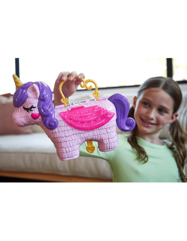 Polly Pocket Fiesta de Unicornio GVL88 - Juguete Sorpresa 25 Accesorios