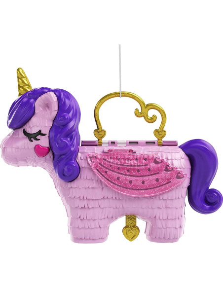 Polly Pocket Fiesta de Unicornio GVL88 - Juguete Sorpresa 25 Accesorios