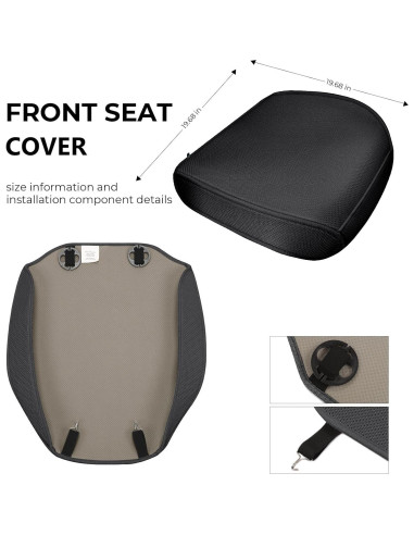 Fundas de Asiento de Coche Xokaimeo Negras Ajuste Universal