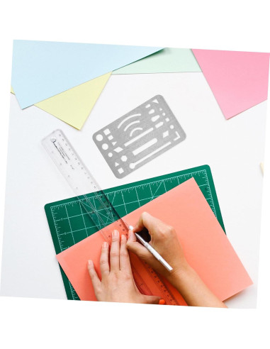 Plantilla de Escudo de Borrado Acero Inoxidable SHINEOFI 3 Piezas