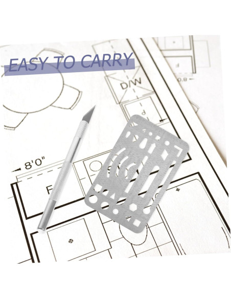 Plantilla de Escudo de Borrado Acero Inoxidable SHINEOFI 3 Piezas