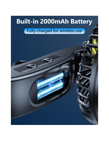 Ventilador de Coche DICMKY DM-F5208 Doble Cabeza 3 Velocidades