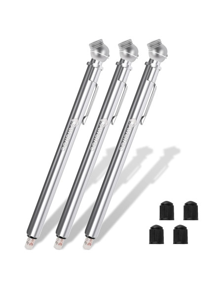 Medidor de Presión de Neumáticos All Road Acero Inoxidable 10-75 PSI