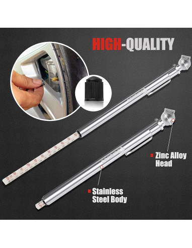 Medidor de Presión de Neumáticos All Road Acero Inoxidable 10-75 PSI