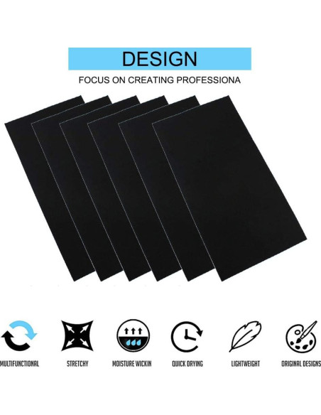 6 Piezas Bufanda Elástica Multifuncional Leasinder - UV, 49x24 cm