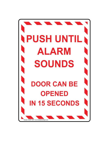 Etiqueta adhesiva de vinilo ComplianceSigns 12.7x8.9 cm Paquete de 4