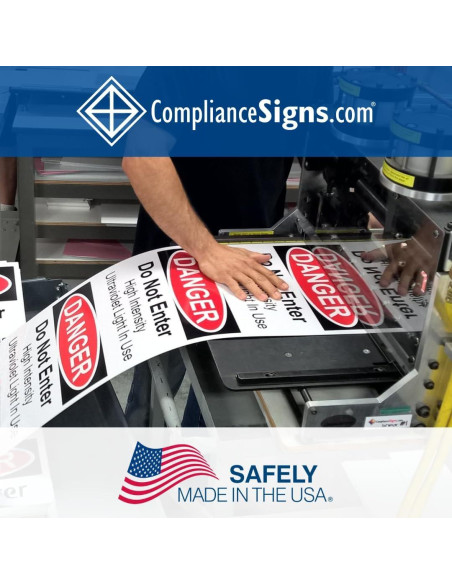 Etiqueta adhesiva de vinilo ComplianceSigns 12.7x8.9 cm Paquete de 4