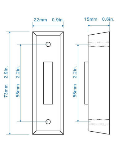 Botón de Timbre LED WESUA Blanco Interruptor de Pared 24V