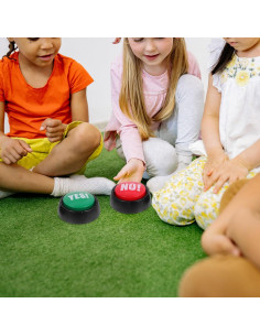 Juego de Botones de Voz Totority Set de 2 con Sonido 9 cm 2