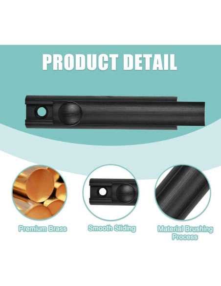 Tornillo de Superficie de Latón Sólido Moosyne 7.62 cm Negro