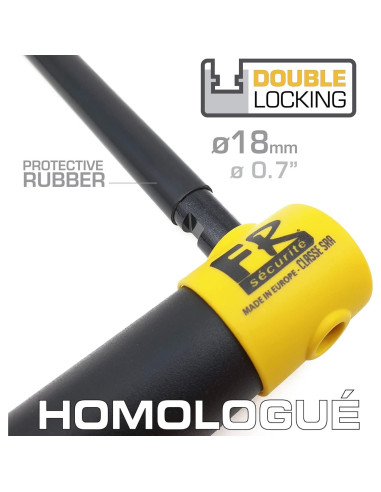 Candado Antirrobo FR Seguridad FR85250 U 85x25 cm Acero Doble Cerradura