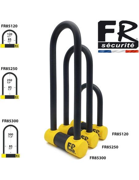 Candado Antirrobo FR Seguridad FR85250 U 85x25 cm Acero Doble Cerradura