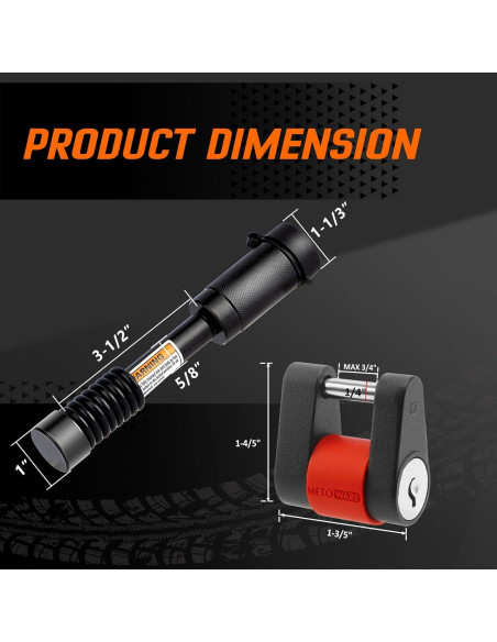 Juego de Cerraduras para Remolque METOWARE 5/8" Diámetro