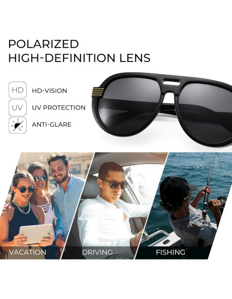 Gafas de sol aviador Steampunk FEISEDY polarizadas UV400