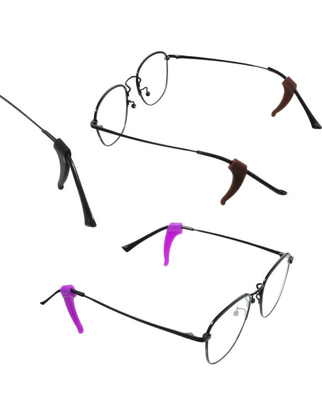Ganchos de Gafas de Silicona Tweruna - 18 Pares Multicolor