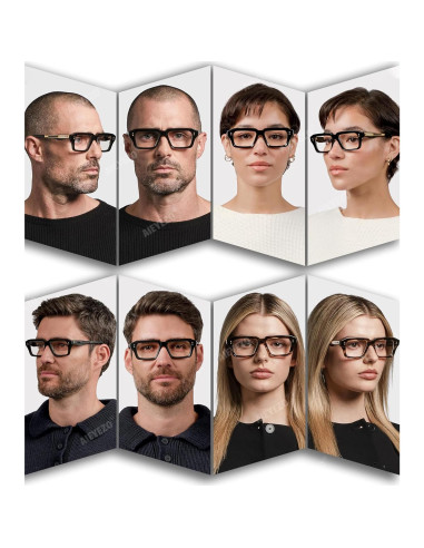 Gafas de Luz Azul AIEYEZO Retro para Hombres y Mujeres