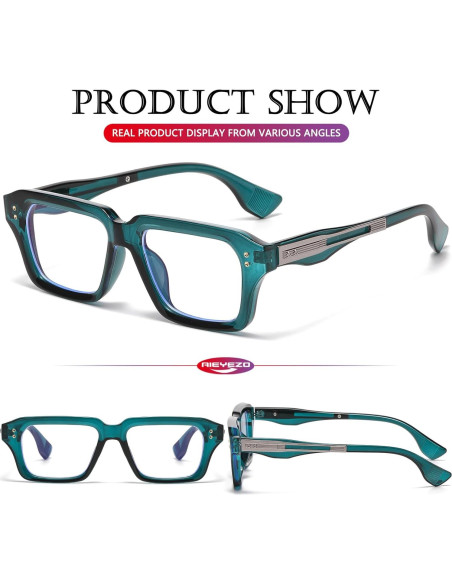 Gafas de Luz Azul AIEYEZO Retro para Hombres y Mujeres