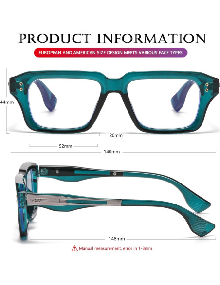 Gafas de Luz Azul AIEYEZO Retro para Hombres y Mujeres