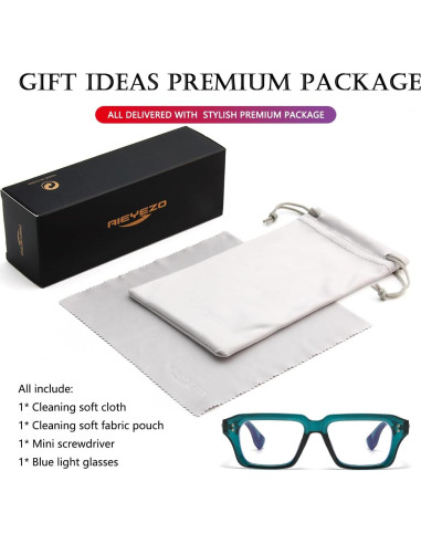 Gafas de Luz Azul AIEYEZO Retro para Hombres y Mujeres