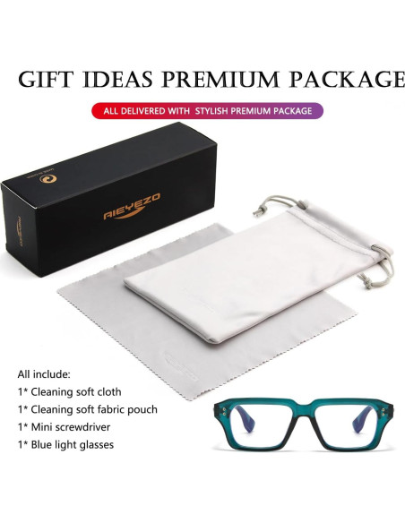 Gafas de Luz Azul AIEYEZO Retro para Hombres y Mujeres