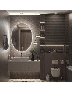 Espejo Ovalado Iluminado TETOTE 81x61 cm LED Anti-Niebla 2
