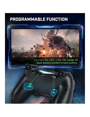 Controlador Inalámbrico TJPD para PS4/Pro/Slim/PC - Paquete de 2