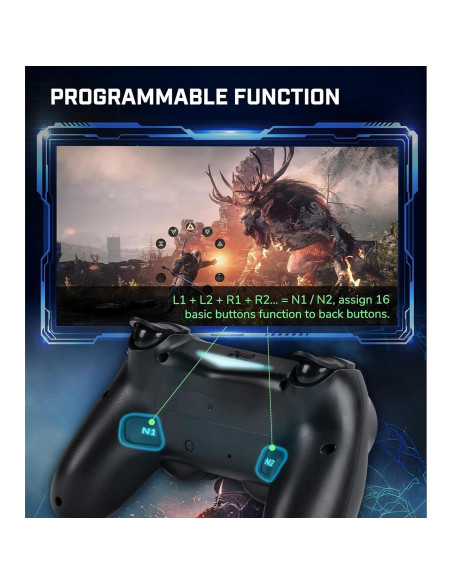 Controlador Inalámbrico TJPD para PS4/Pro/Slim/PC - Paquete de 2