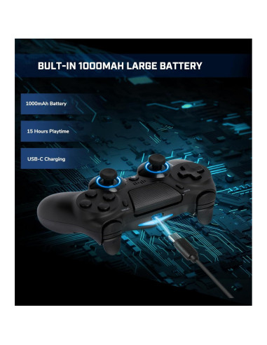 Controlador Inalámbrico TJPD para PS4/Pro/Slim/PC - Paquete de 2