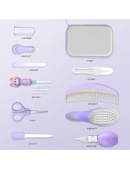 Kit de Cuidado para Bebés 15 en 1 Kjtao Portátil Púrpura