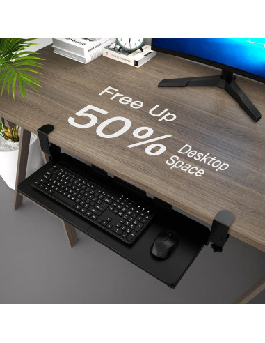 Bandeja de Teclado Ergonómica XTRIKE ME para Escritorio Negro